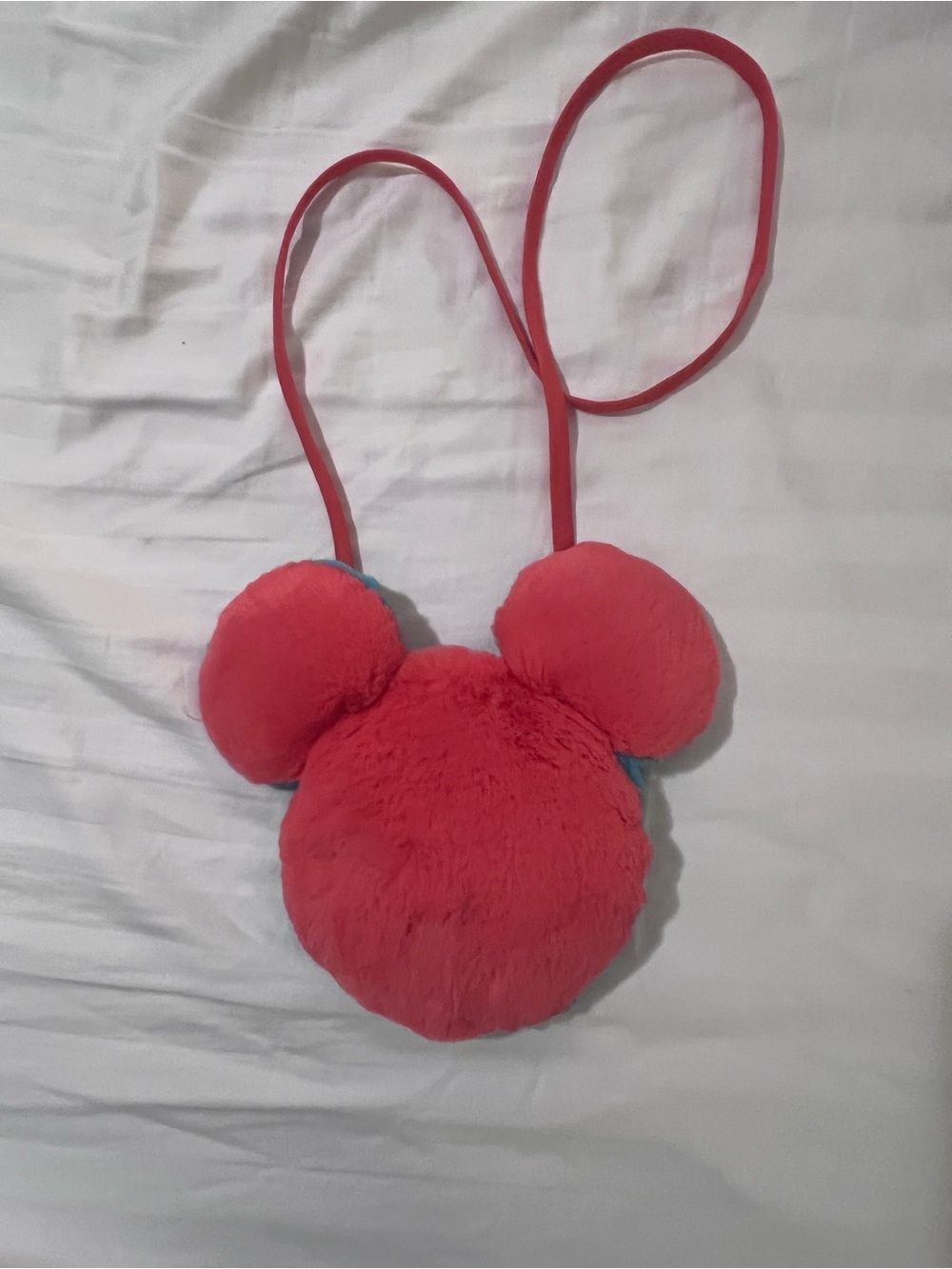 Plush Red Kids Crossbody Bag - Cute Ear Design